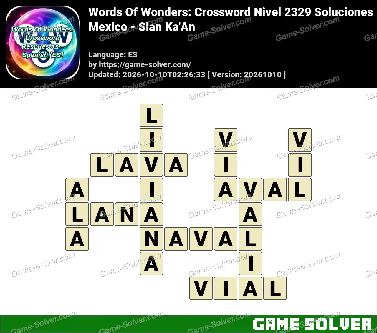 Words Of Wonders: Crossword Nivel 2329 Soluciones – Mexico – Sian Ka’An